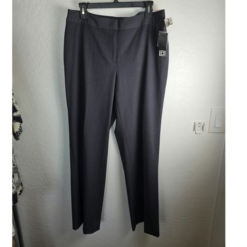 Liz Claiborne NWT Pants Curvy size 10 straight leg Heather Gray